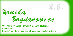 monika bogdanovics business card